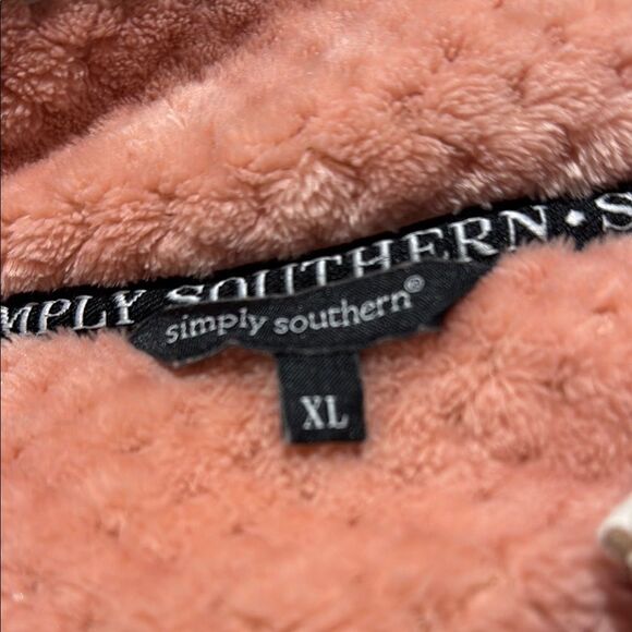 Simply Southern Cozy Pink Fleece Pullover - Picture 3 of 6